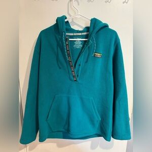 L.L.Bean Turquoise Fleece with southwestern detailing size M